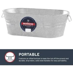 Behrens 2 Gal Steel Tub Oval -ORBIT || ACE || TORO Shop 8b261fad 6f9f 48db b609 0731560004f7