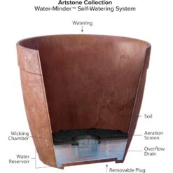 Novelty ArtStone 7.5 In. H X 6.5 In. W X 6.5 In. D X 8 In. D Resin Dolce Planter Rust 13 Novelty ArtStone 7.5 In. H X 6.5 In. W X 6.5 In. D X 8 In. D Resin Dolce Planter Rust -ORBIT || ACE || TORO Shop 8badebc7 4e14 4177 af2a 6551096ea413