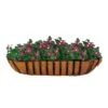 Panacea 36 In. W Steel English Wide Band Deck Rail Planter Black