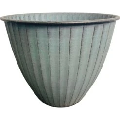 Robert Allen Monroe 8 In. D Metal Planter Light Blue