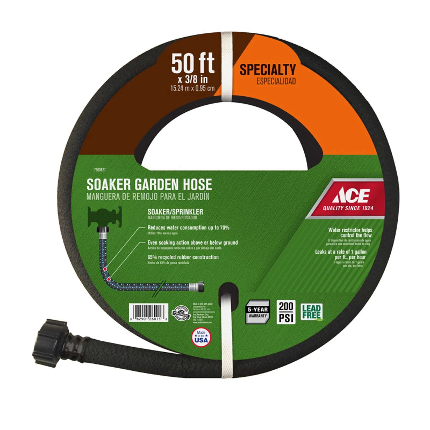 Ace Soaker Pro 3/8 In. D X 50 Ft. L Medium Duty Soaker Hose 3 Ace Soaker Pro 3/8 In. D X 50 Ft. L Medium Duty Soaker Hose