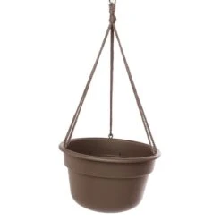 Bloem 6.8 In. H X 12.4 In. D Resin Hanging Basket Chocolate
