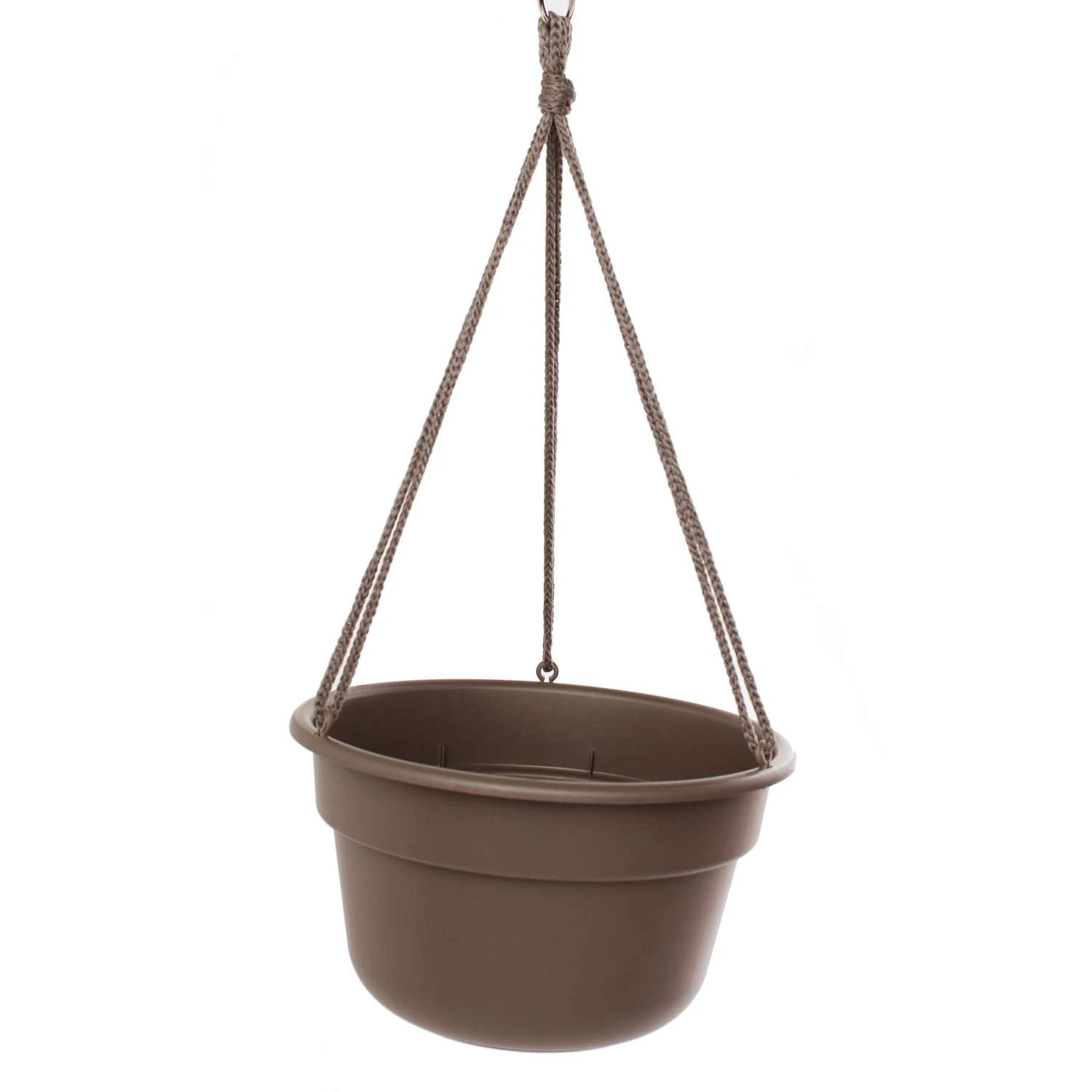 Bloem 6.8 In. H X 12.4 In. D Resin Hanging Basket Chocolate 3 Bloem 6.8 In. H X 12.4 In. D Resin Hanging Basket Chocolate