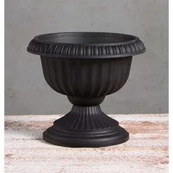 Novelty 14.5 In. H X 18 In. W X 18 In. D X 18 In. D Resin Grecian Urn Urn Planter Black -ORBIT || ACE || TORO Shop 91dca329 1016 462a 80c6 0dc43fe41147