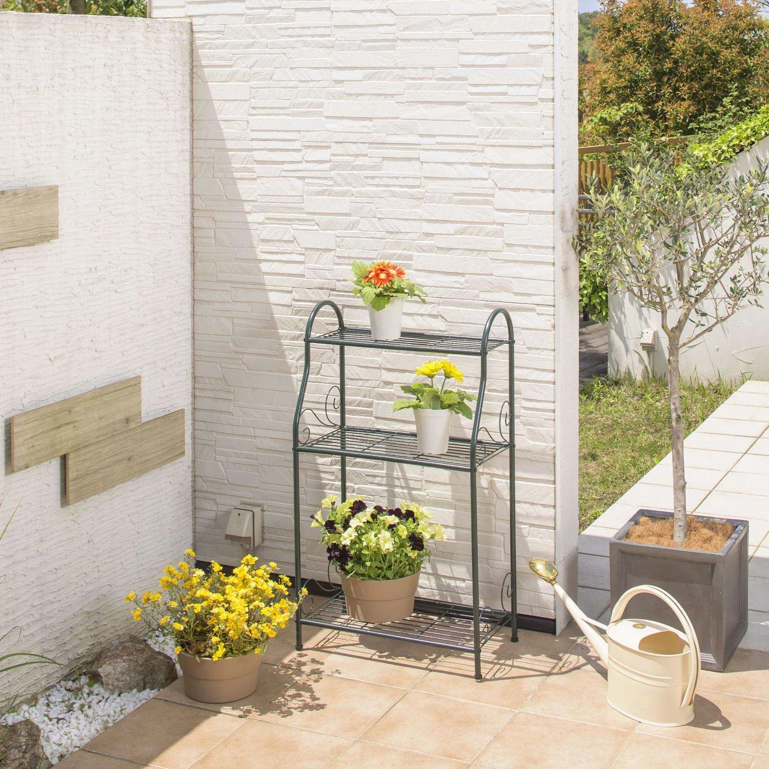 VegTrug 38 In. H Black Steel Plant Stand 4 VegTrug 38 In. H Black Steel Plant Stand - Image 2