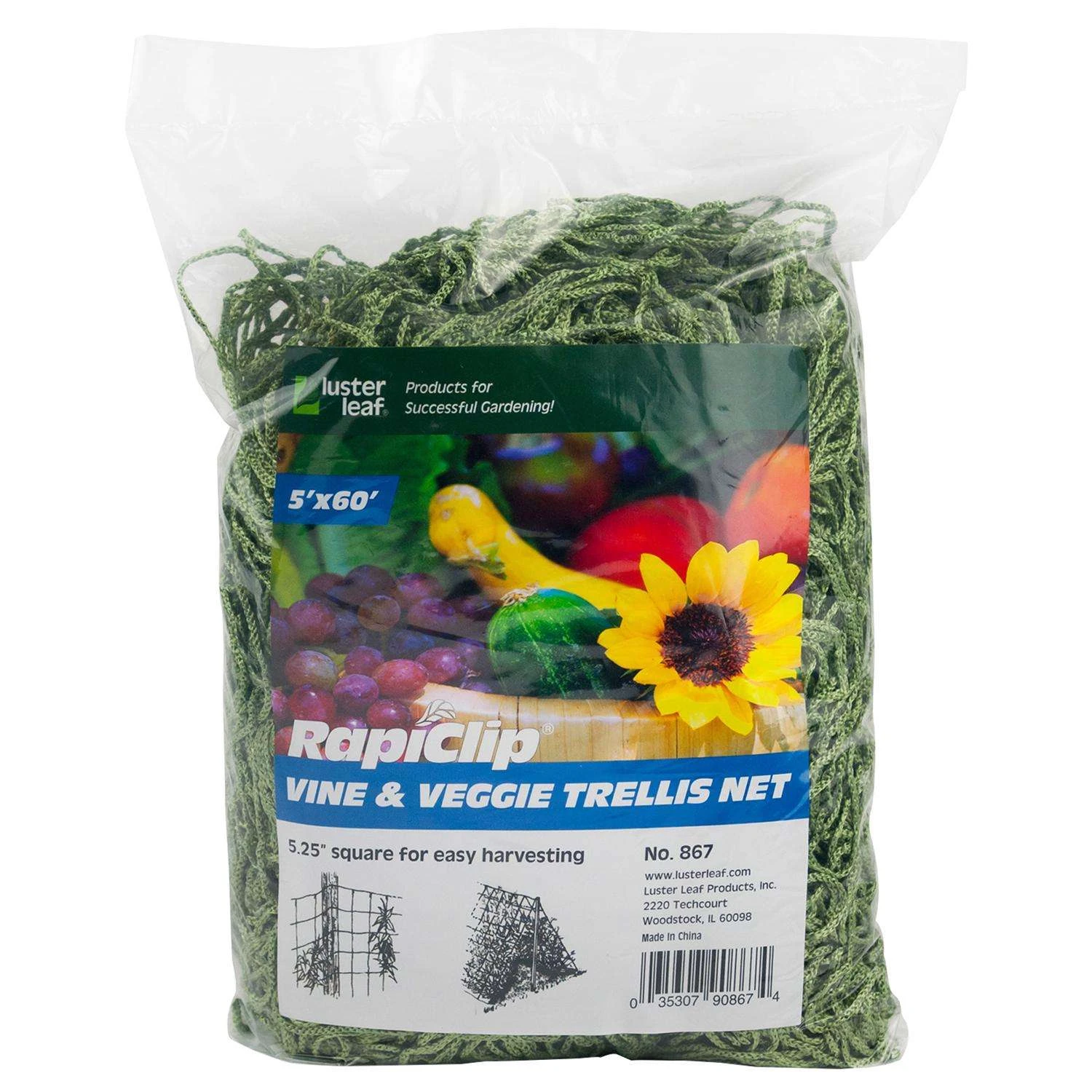 Luster Leaf Rapiclip 5 Ft. W Green Fabric Garden Net Trellis 3 Luster Leaf Rapiclip 5 Ft. W Green Fabric Garden Net Trellis