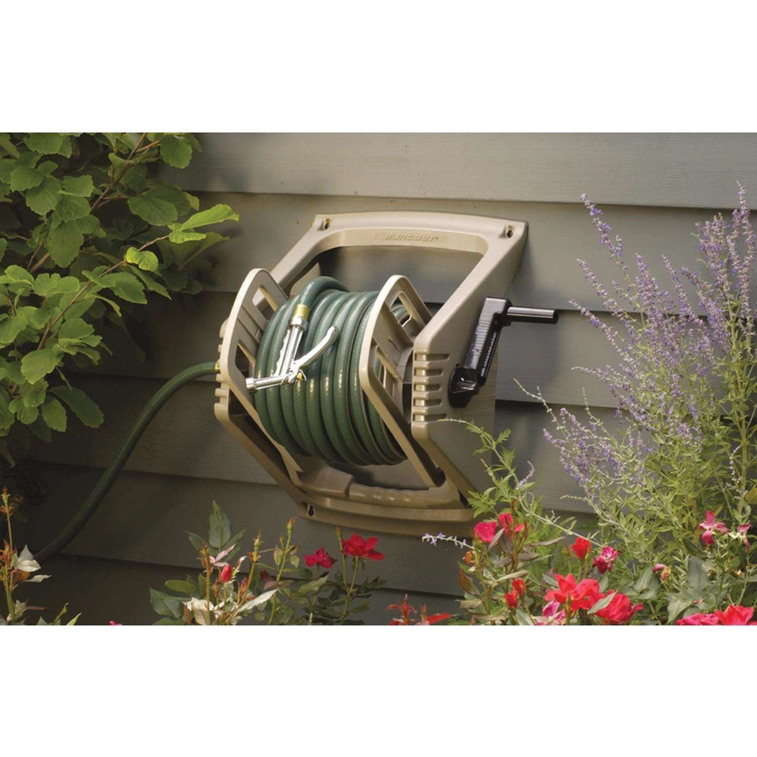 Suncast Hose Handler 100 Ft. Taupe Retractable Wall Mounted Hose Reel 6 Suncast Hose Handler 100 Ft. Taupe Retractable Wall Mounted Hose Reel - Image 4