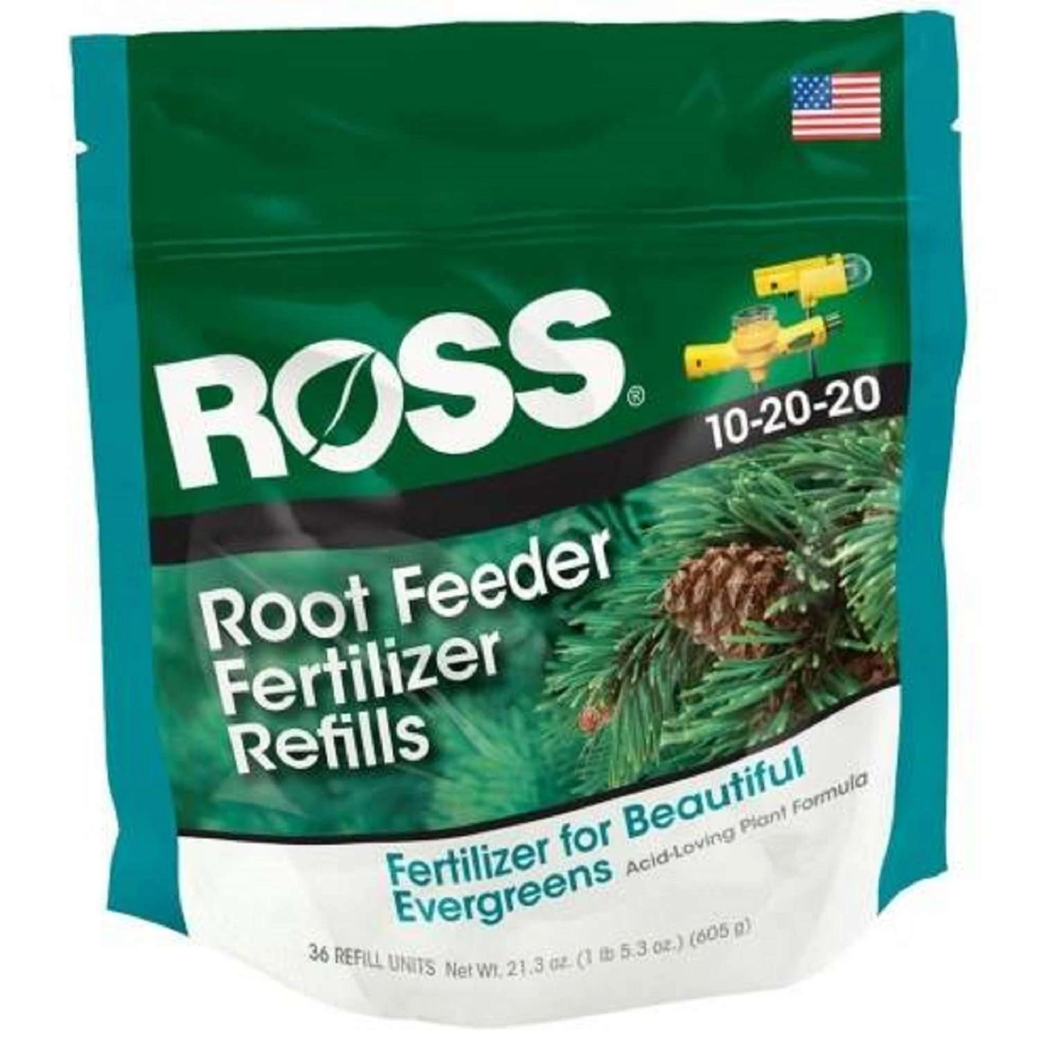 Ross Acid-Loving Plants 10-20-20 Root Feeder Fertilizer Refills 36 Ct 3 Ross Acid-Loving Plants 10-20-20 Root Feeder Fertilizer Refills 36 Ct