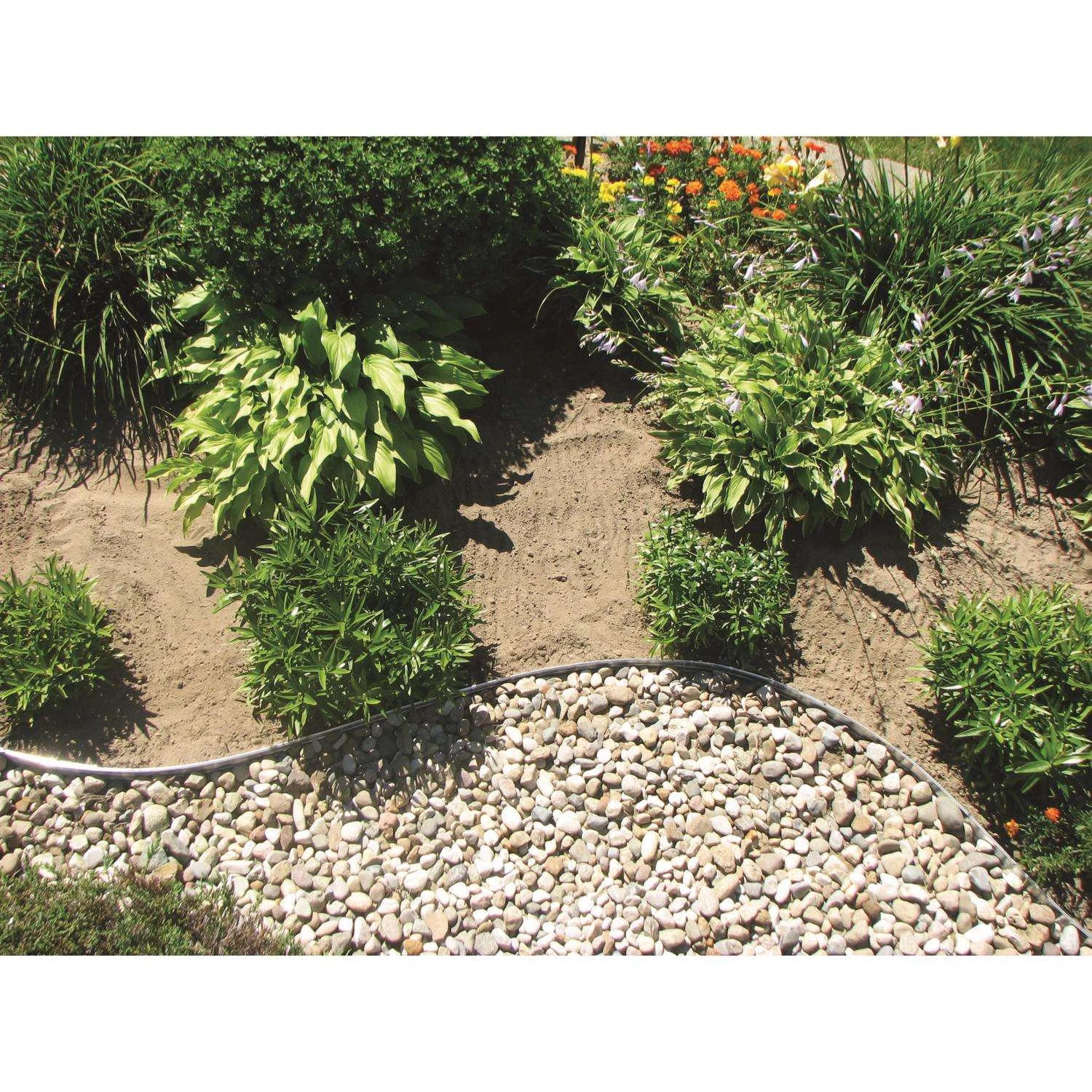 EasyFlex 24 Ft. L X 4 In. H Aluminum White Landscape Edging Kit 10 EasyFlex 24 Ft. L X 4 In. H Aluminum White Landscape Edging Kit - Image 8
