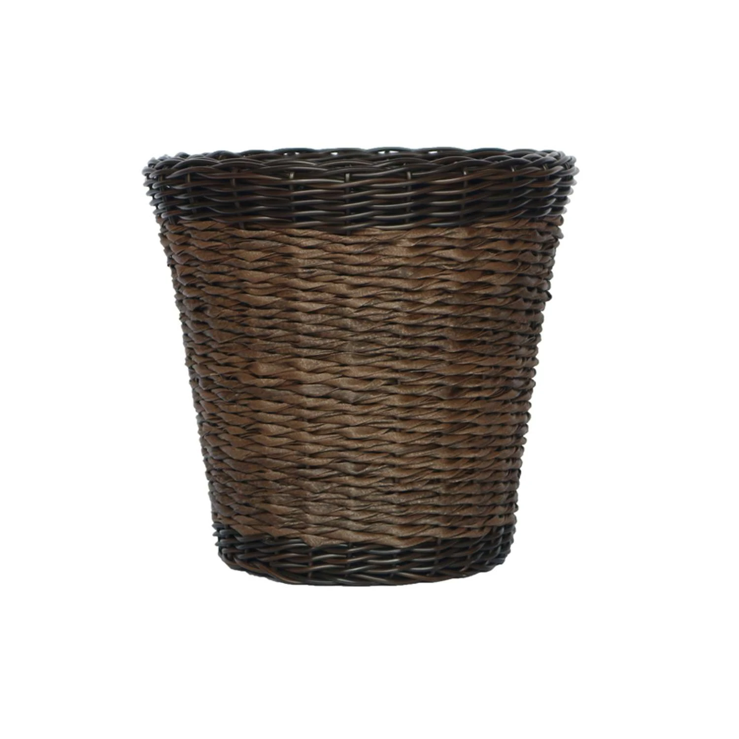 Infinity 13 In. H X 14 In. D Plastic Woven Wicker Planter Brown 4 Infinity 13 In. H X 14 In. D Plastic Woven Wicker Planter Brown - Image 2