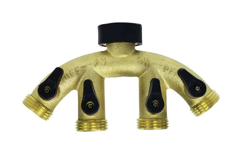 Gilmour 5/8 In. Brass Threaded Male 4-Way Shut-off Valve 3 Gilmour 5/8 In. Brass Threaded Male 4-Way Shut-off Valve