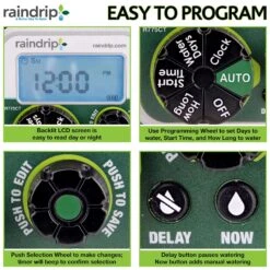 Raindrip Programmable 1 Zone Digital Water Timer -ORBIT || ACE || TORO Shop 9a341655 8839 4f65 8a4d a91349c59725