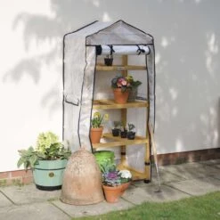 VegTrug Nursery Greenhouse Natural 62 In. H X 28 In. W 4-Tier Mini Growhouse -ORBIT || ACE || TORO Shop 9b3358c1 e2be 4549 ad36 350369b6e9b3