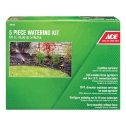 Ace Plastic Spike Base 5-Pattern Sprinkler Watering Kit 800 Sq Ft 5 Pc