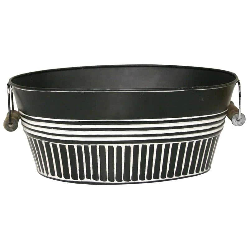 Robert Allen 6 In. H X 9 In. W Metal Planter Charcoal 3 Robert Allen 6 In. H X 9 In. W Metal Planter Charcoal