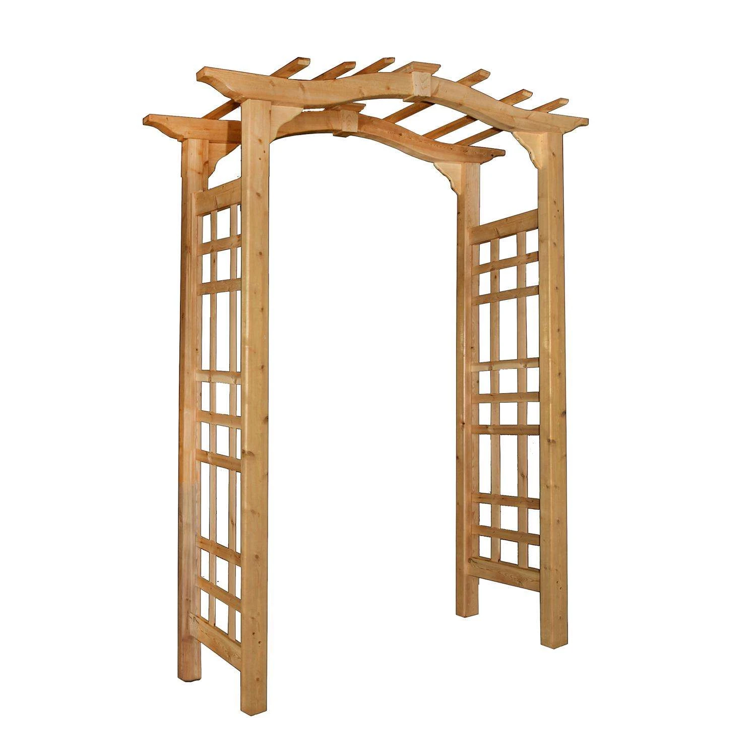 Vita Westwood 85.5 In. H Brown Wood Garden Arbor 4 Vita Westwood 85.5 In. H Brown Wood Garden Arbor - Image 2