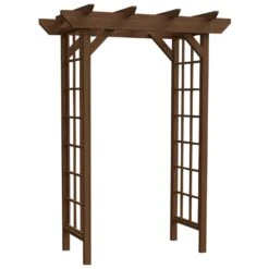 Panacea 84 In. H Brown Wood Arbor