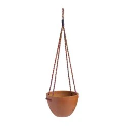 Matr Boomie 5 In. D Terracotta Hanging Bowl Planter Terracotta Clay