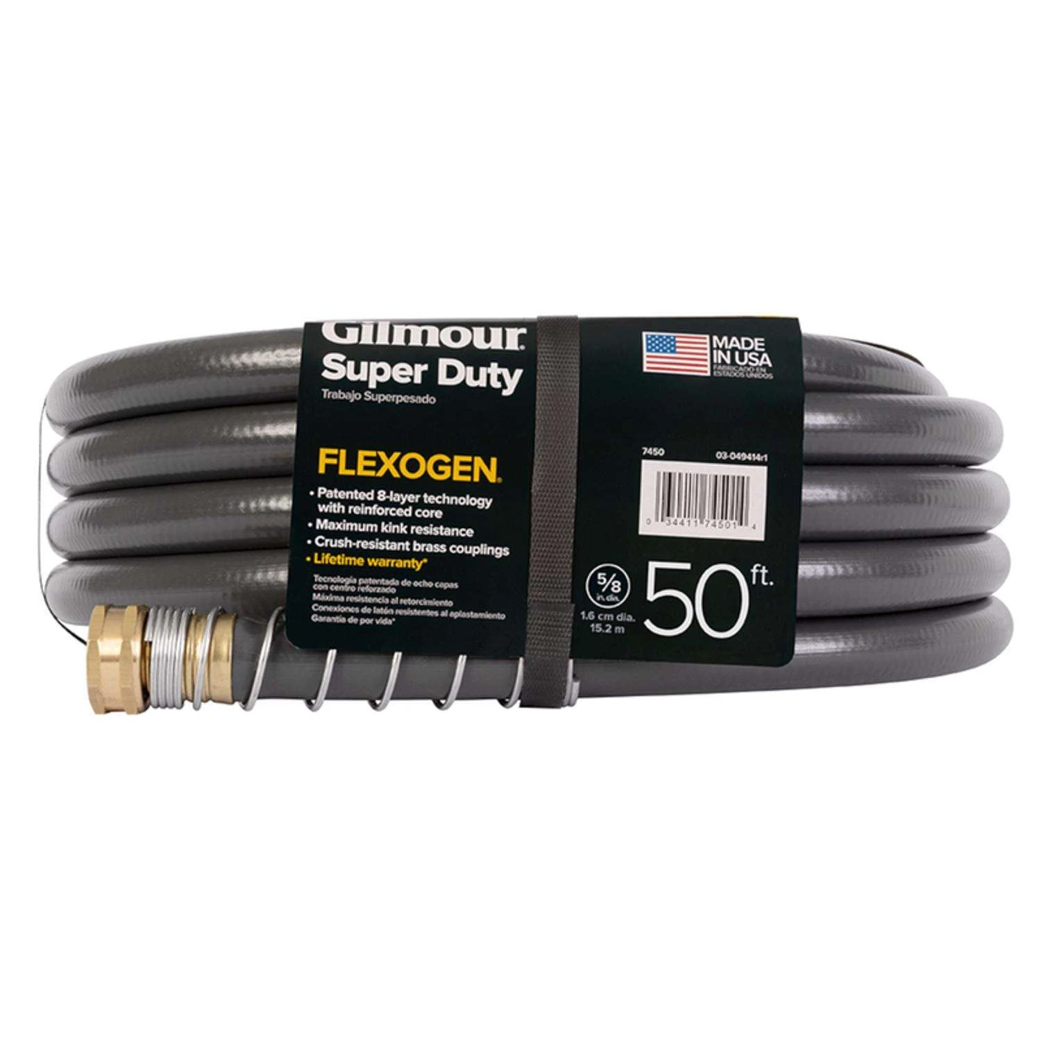 Gilmour Flexogen 5/8 In. D X 50 Ft. L Heavy Duty Premium Grade Garden Hose 7 Gilmour Flexogen 5/8 In. D X 50 Ft. L Heavy Duty Premium Grade Garden Hose - Image 5