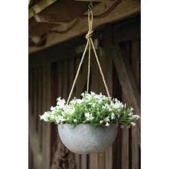 Novelty Artstone 5.9 In. H X 12.2 In. W X 12.2 In. D X 12.2 In. D Resin Napa Hanging Planter Gray -ORBIT || ACE || TORO Shop a3e12222 9a07 4c52 a245 76aceb9c3fe1