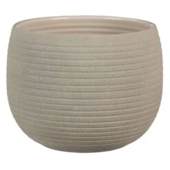 Scheurich Linara 9.25 In. D Ceramic Flower Pot Taupe