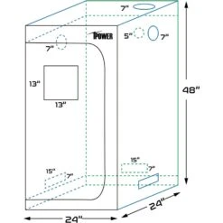 IPower Hydroponic Grow Tent 48 In. H X 24 In. W -ORBIT || ACE || TORO Shop a5281551 df14 4671 ba6a 2c61b1dc5c2a