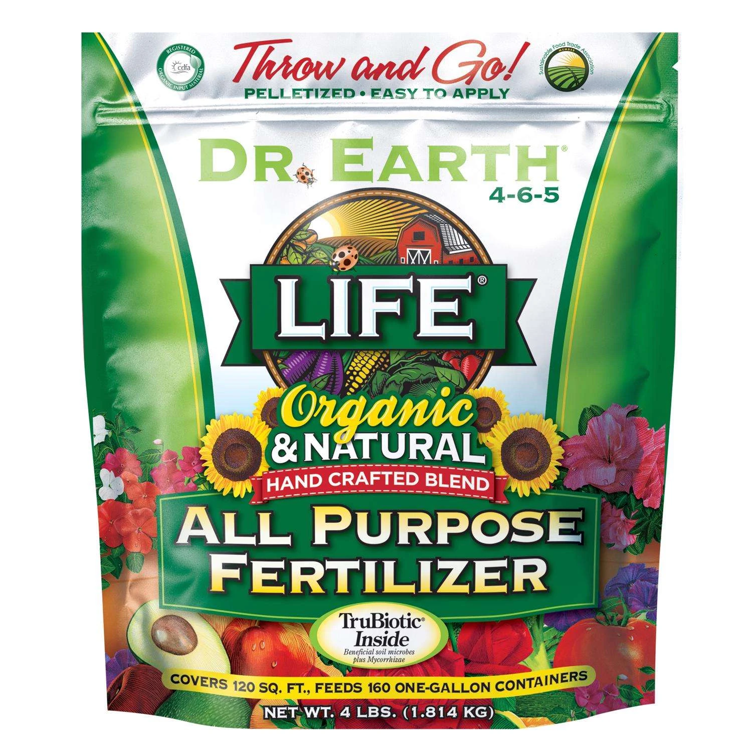 Dr. Earth Life Organic Flowers/Fruits/Vegetables All Purpose Fertilizer 4 Lb 3 Dr. Earth Life Organic Flowers/Fruits/Vegetables All Purpose Fertilizer 4 Lb