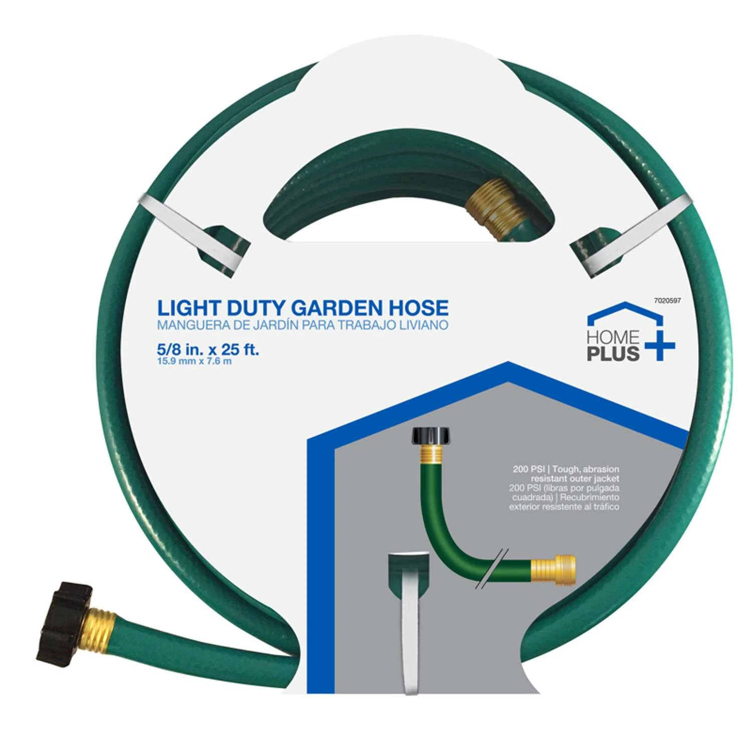 Home Plus 5/8 In. D X 25 Ft. L Light Duty Garden Hose 3 Home Plus 5/8 In. D X 25 Ft. L Light Duty Garden Hose