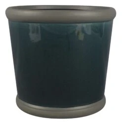 Trendspot Belleville 8.5 In. H X 9.5 In. W X 9.5 In. D Ceramic Planter Blue