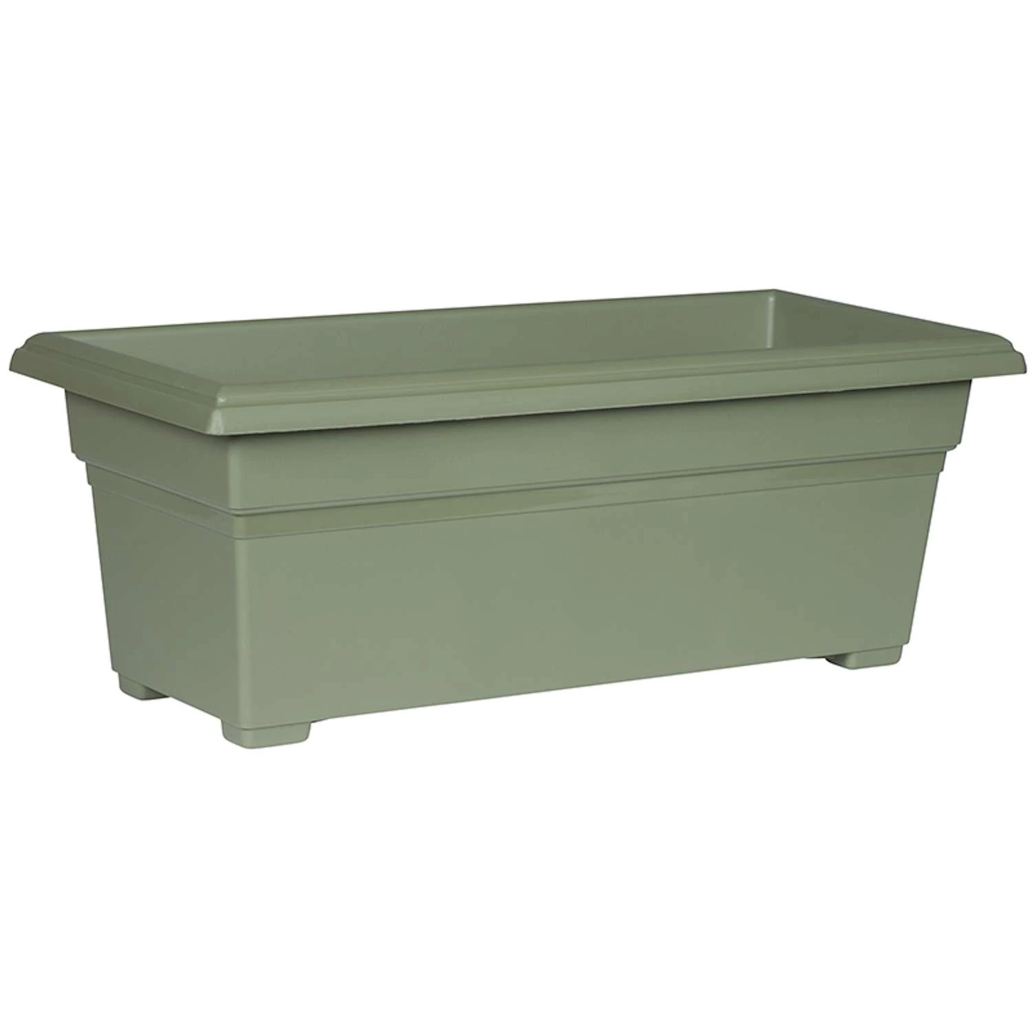 Novelty 10 In. H X 27 In. W X 12 In. D Plastic Countryside Tub Patio Planter Sage 4 Novelty 10 In. H X 27 In. W X 12 In. D Plastic Countryside Tub Patio Planter Sage - Image 2