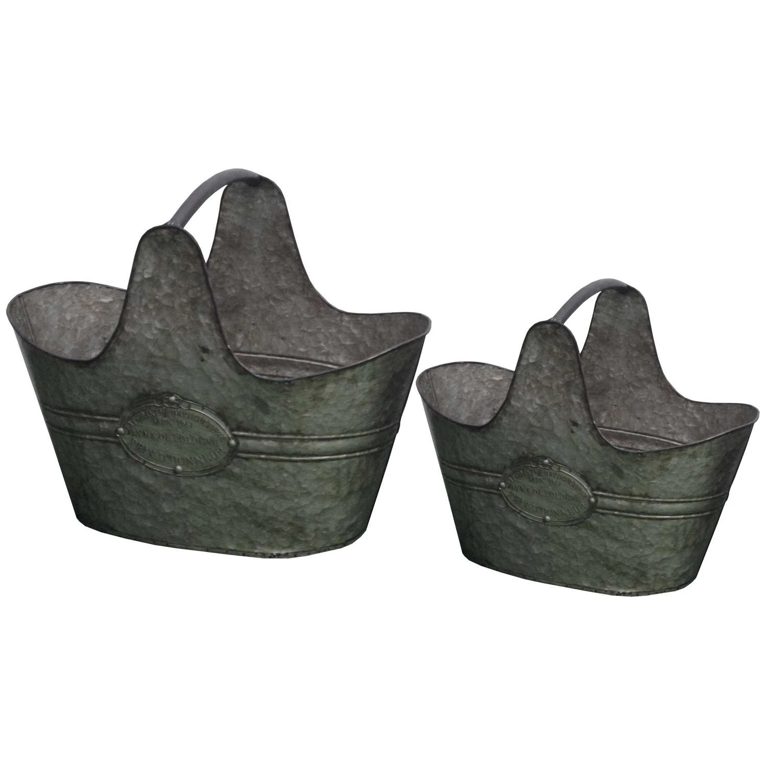 Avera Products 14.5 In. H X 19 In. W X 9 In. D Galvanized Metal Planter Gray 4 Avera Products 14.5 In. H X 19 In. W X 9 In. D Galvanized Metal Planter Gray - Image 2