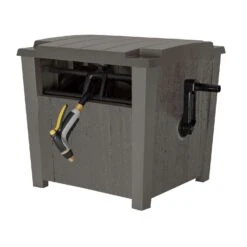 Suncast Slide Trak 175 Ft. Brown Retractable Free Standing Hideaway Hose Reel