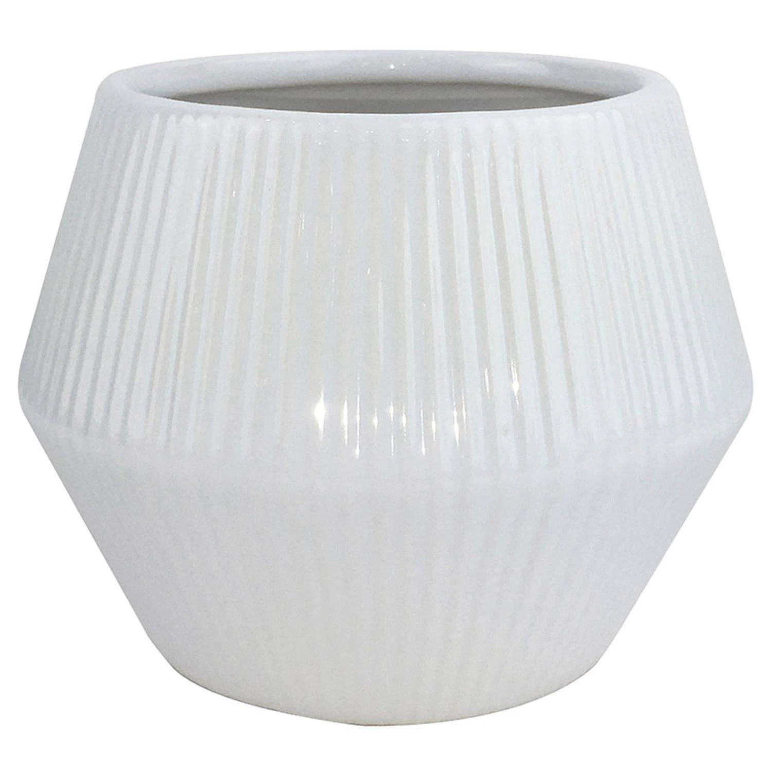 Trendspot Rena 6.5 In. H X 8 In. W X 8 In. D X 8 In. D Ceramic Planter White 3 Trendspot Rena 6.5 In. H X 8 In. W X 8 In. D X 8 In. D Ceramic Planter White