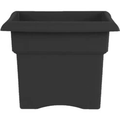 Bloem Veranda 11.25 In. H X 14 In. W X 13.98 In. D Plastic Planter Box Black