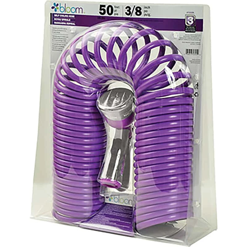 Bloom 3/8 In. D X 50 Ft. L Light Duty Expandable Coil Garden Hose 3 Bloom 3/8 In. D X 50 Ft. L Light Duty Expandable Coil Garden Hose