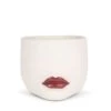 Abbott 7.5 In. D Cement Lip Planter Red/White