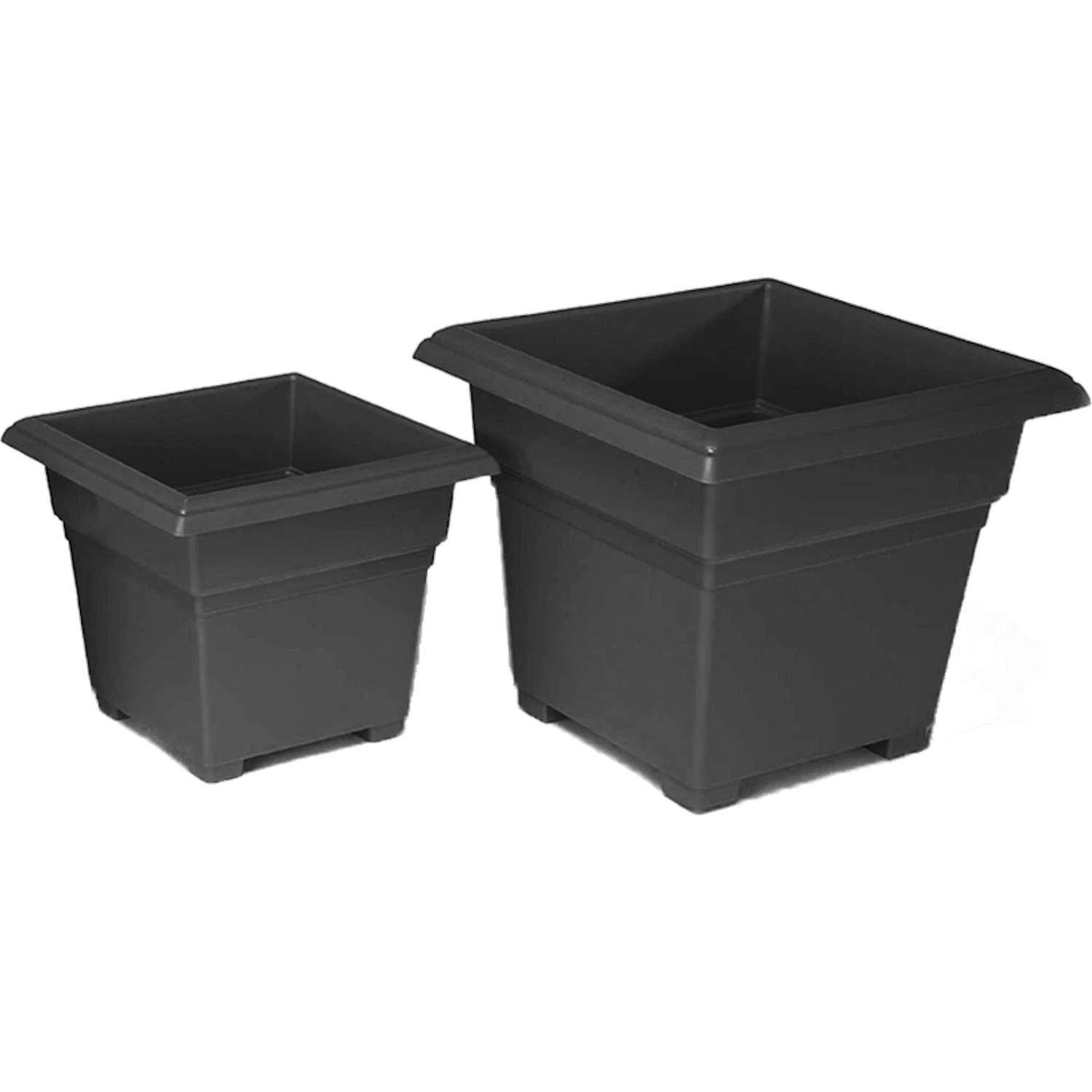 Novelty 13 In. H X 14 In. W X 14 In. D Plastic Countryside Patio Planter Black 5 Novelty 13 In. H X 14 In. W X 14 In. D Plastic Countryside Patio Planter Black - Image 3