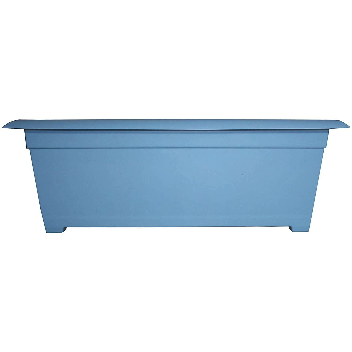 Bloem Dayton Ocean 9.5 In. H X 27 In. W X 11.75 In. D Resin Deck Planter Blue 3 Bloem Dayton Ocean 9.5 In. H X 27 In. W X 11.75 In. D Resin Deck Planter Blue