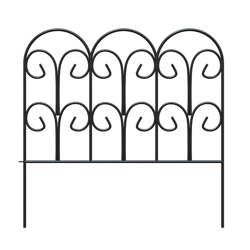 Panacea 18 In. L X 18 In. H Steel Black Scroll Garden Edging 3 Panacea 18 In. L X 18 In. H Steel Black Scroll Garden Edging