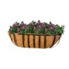 Panacea 24 In. W Steel English Wide Band Deck Rail Planter Black