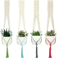 Primitive Planters Assorted Macrame 48 In. H Hammock Plant Hanger 1 Pk