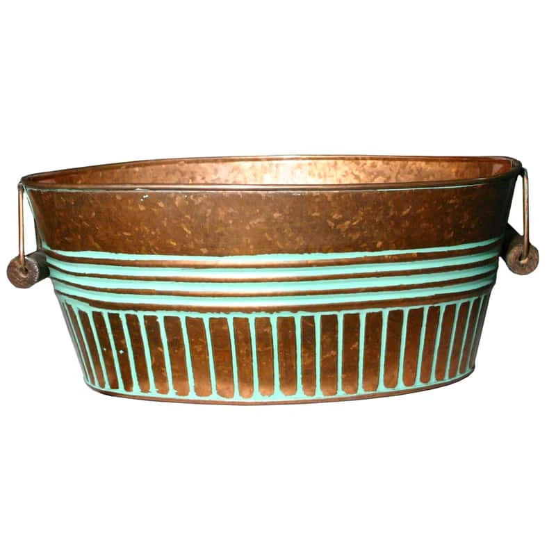 Robert Allen 6 In. H X 9 In. W Metal Planter Copper 3 Robert Allen 6 In. H X 9 In. W Metal Planter Copper