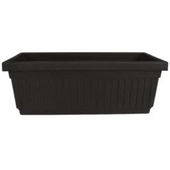HC Companies 6.38 In. H X 30 In. D Plastic Venetian Flower Box Black