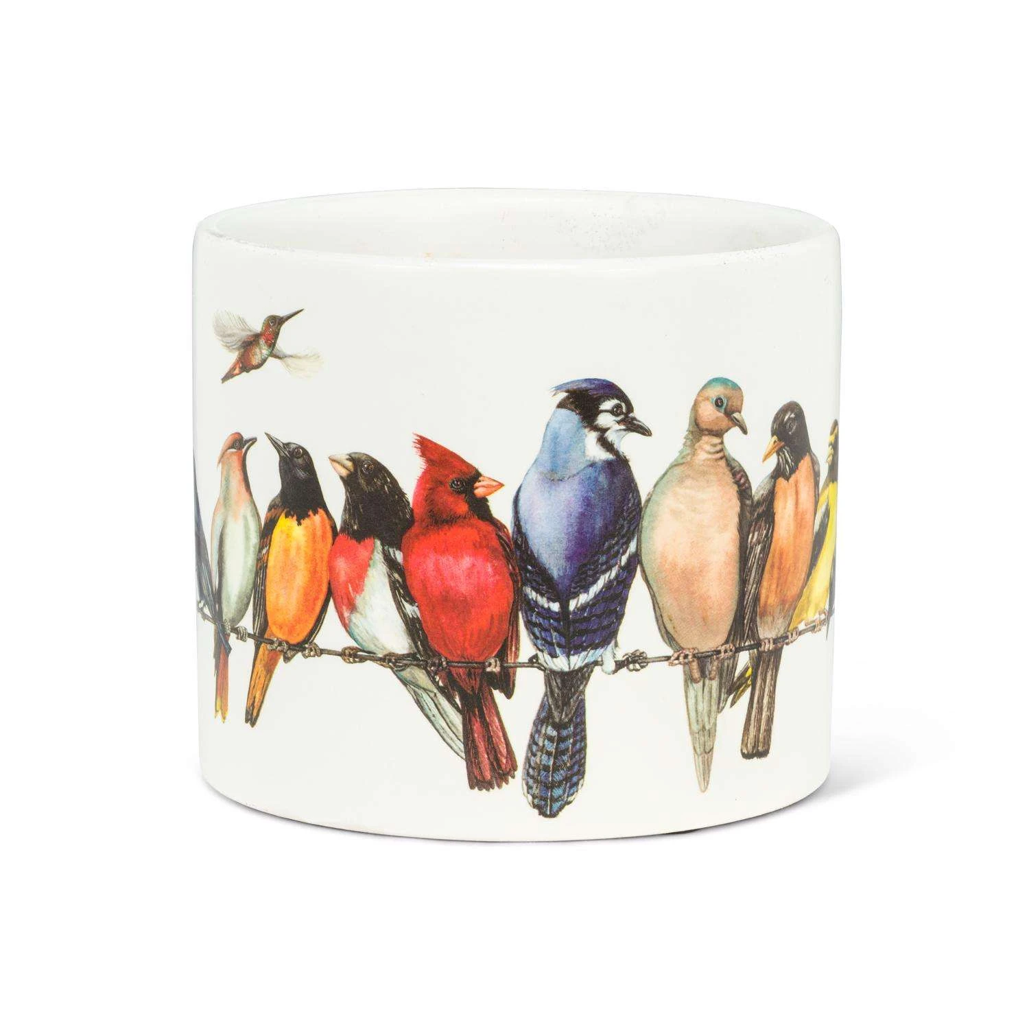 Abbott 4.5 In. D Ceramic Birds Planter Multicolored 3 Abbott 4.5 In. D Ceramic Birds Planter Multicolored