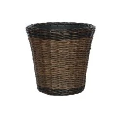 Infinity 13 In. H X 14 In. D Plastic Woven Wicker Planter Brown