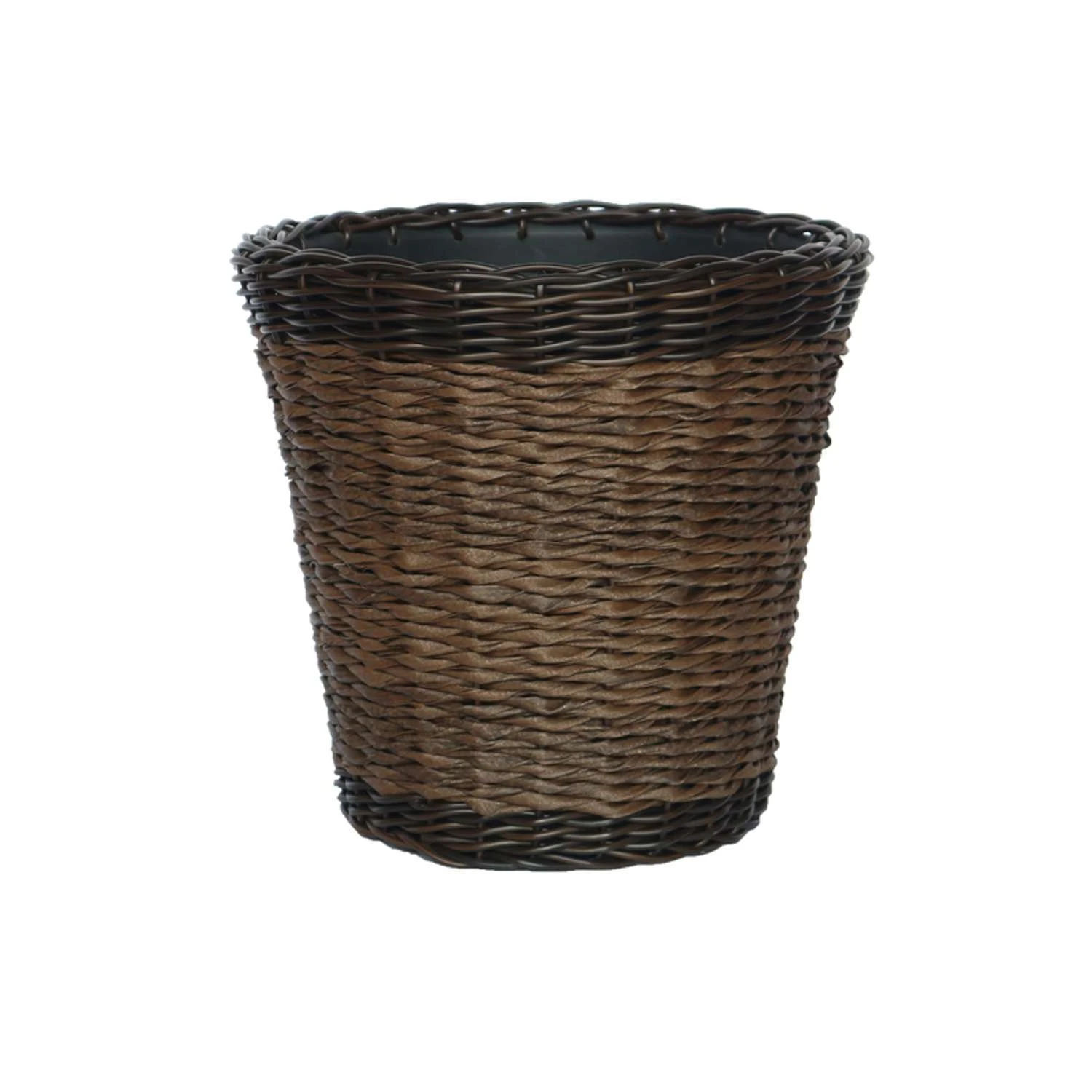 Infinity 13 In. H X 14 In. D Plastic Woven Wicker Planter Brown 3 Infinity 13 In. H X 14 In. D Plastic Woven Wicker Planter Brown