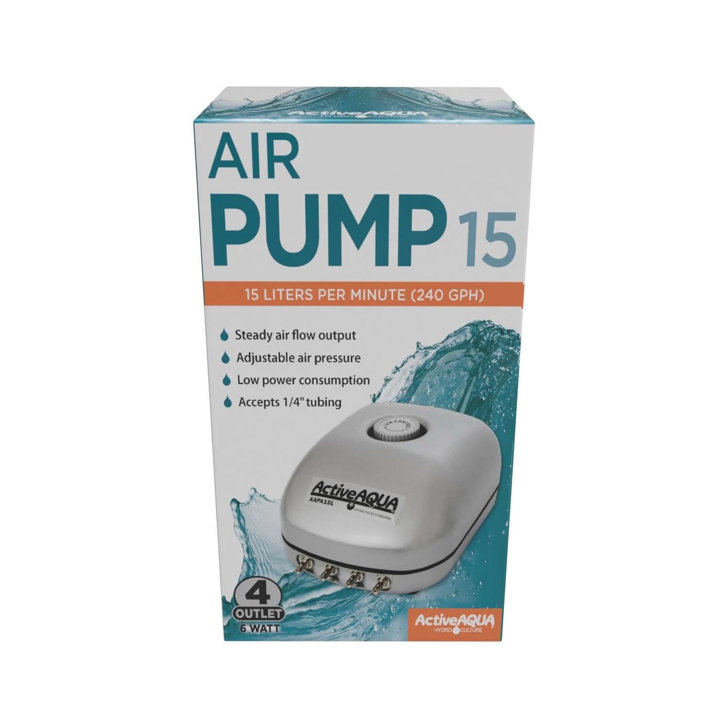 Active Aqua Hydroponic Air Pump 6 W 4 Active Aqua Hydroponic Air Pump 6 W - Image 2