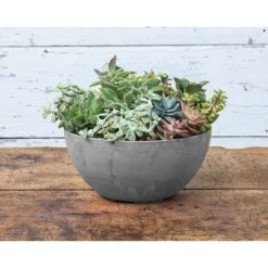 Novelty ArtStone 5.9 In. H X 12.2 In. W X 12.2 In. D X 12.2 In. D Resin Napa Bowl Planter Gray -ORBIT || ACE || TORO Shop c7a89e77 5e93 4716 8596 d93250027072