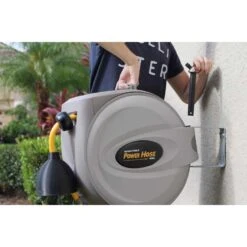 Power 75 Ft. Gray Retractable Free Standing Hose Reel With Hose -ORBIT || ACE || TORO Shop c9be4f40 a593 4f45 92be 5c2fe27fc37d