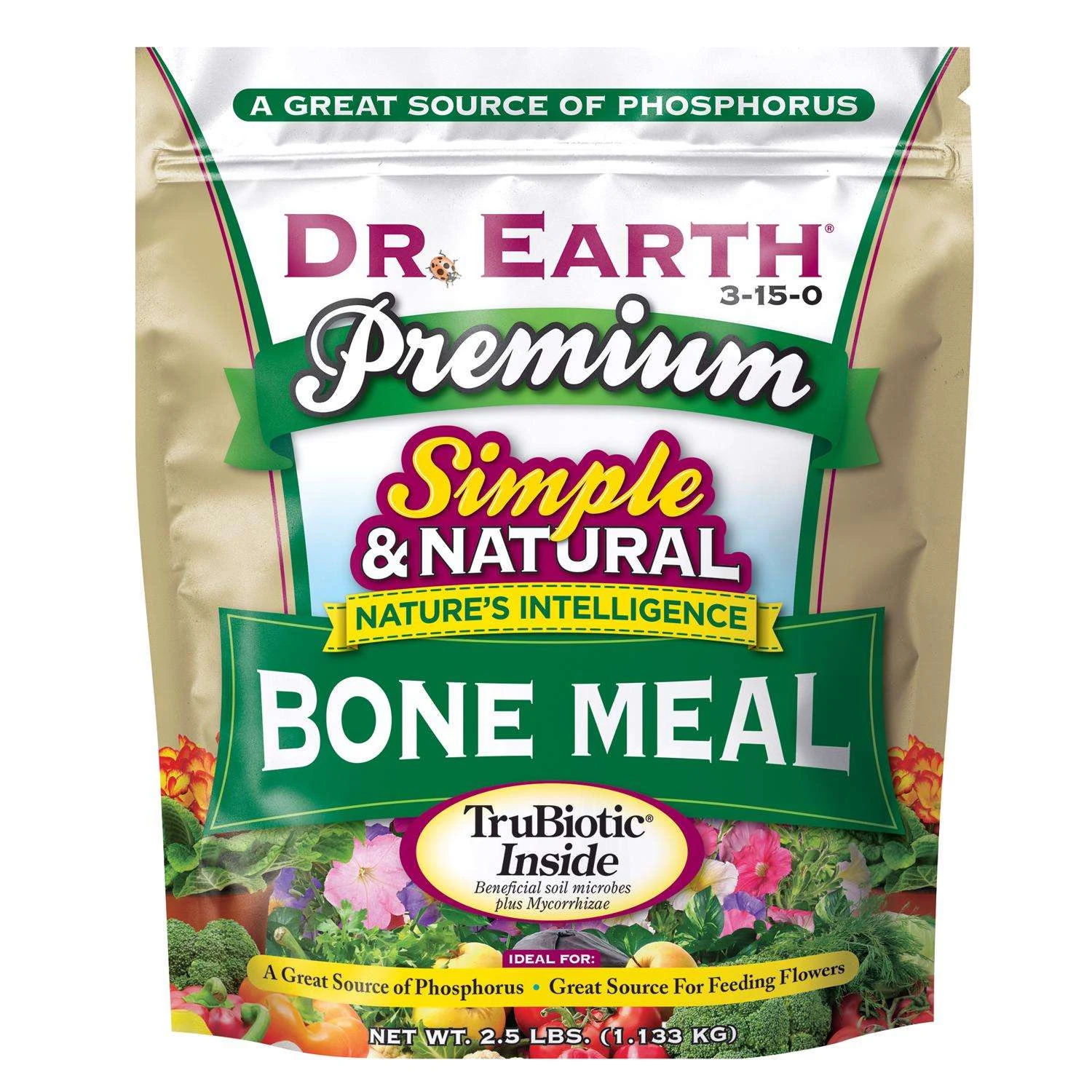Dr. Earth Pure & Natural Organic Granules Bone Meal 2.5 Lb 3 Dr. Earth Pure & Natural Organic Granules Bone Meal 2.5 Lb
